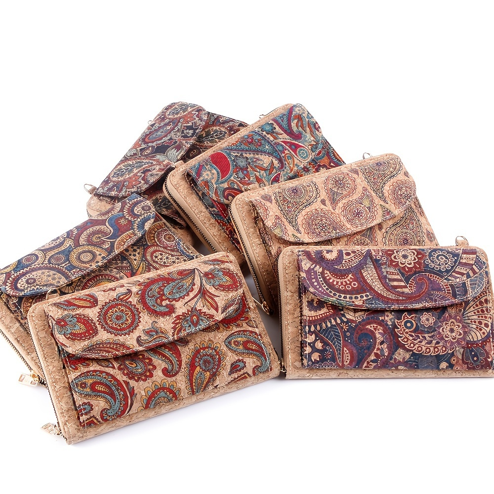 Lisanne Collection - Cork bag with Paisley motif