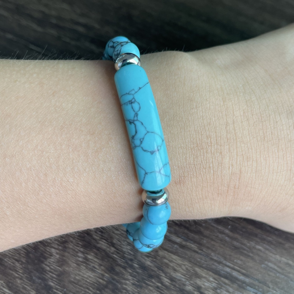 Mathilde meditation bracelet - Natural turquoise stone