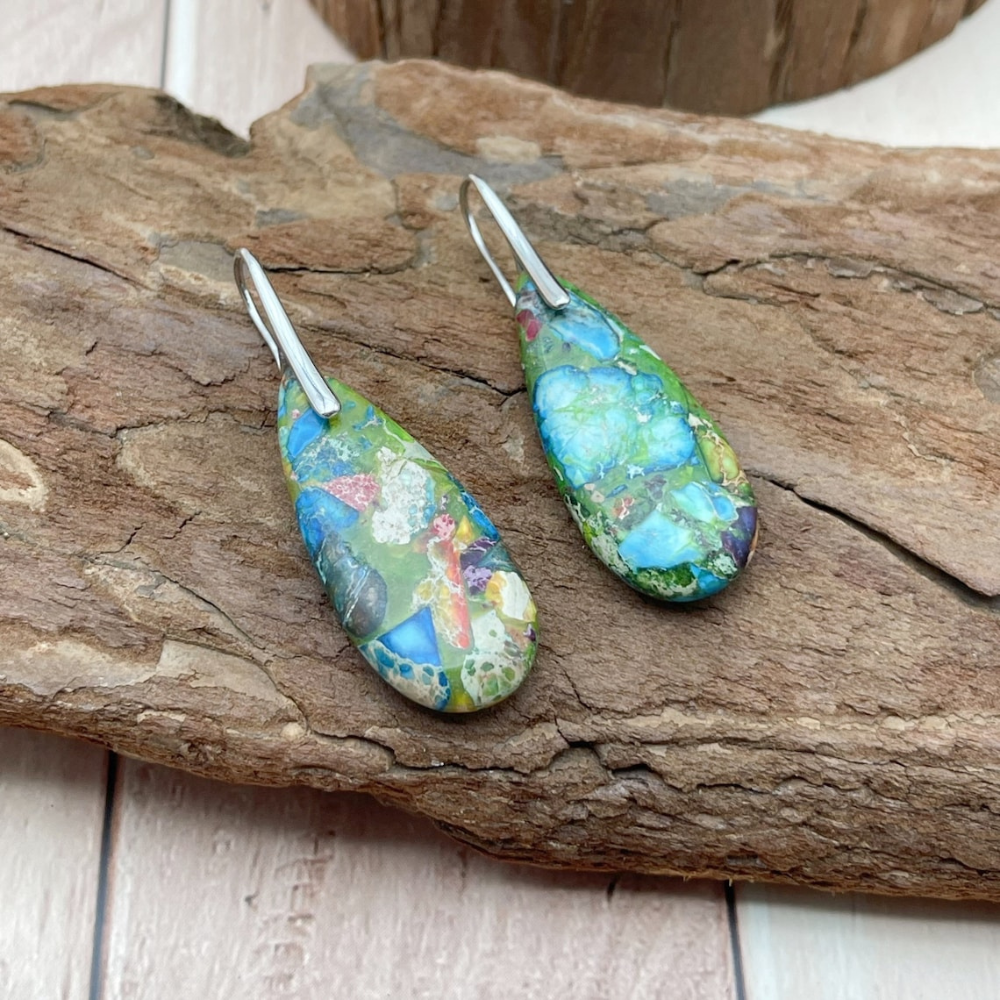 Mieke earrings - Natural stones from marine sediments