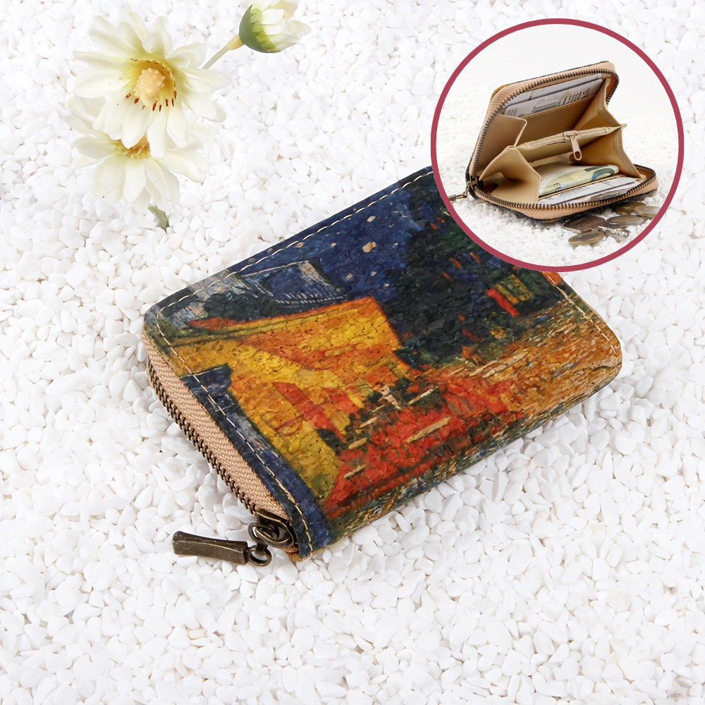 Van Gogh collection: cork wallet with Van Gogh painting