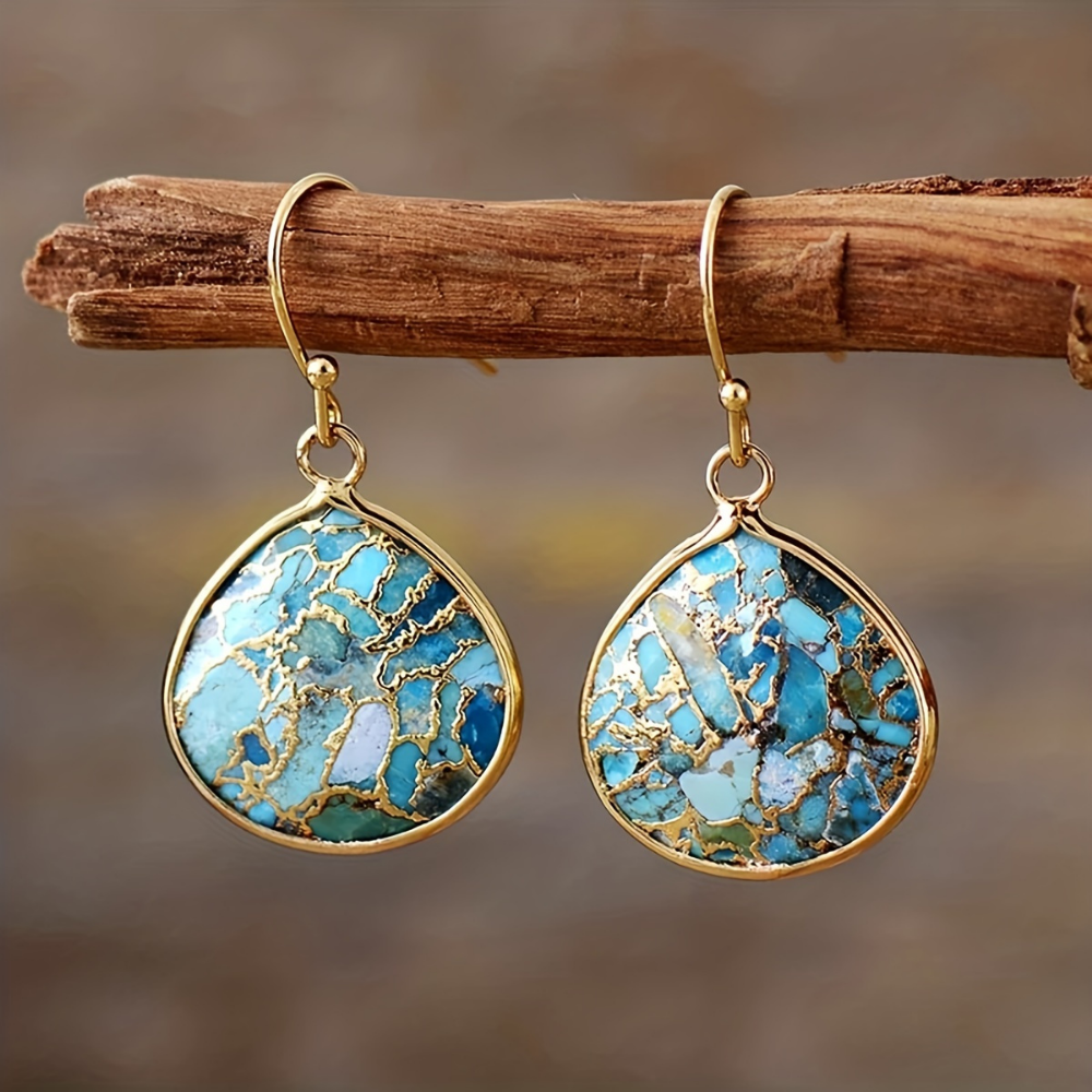 Earrings Azure from Marlies - Natural Turquoise Gemstone