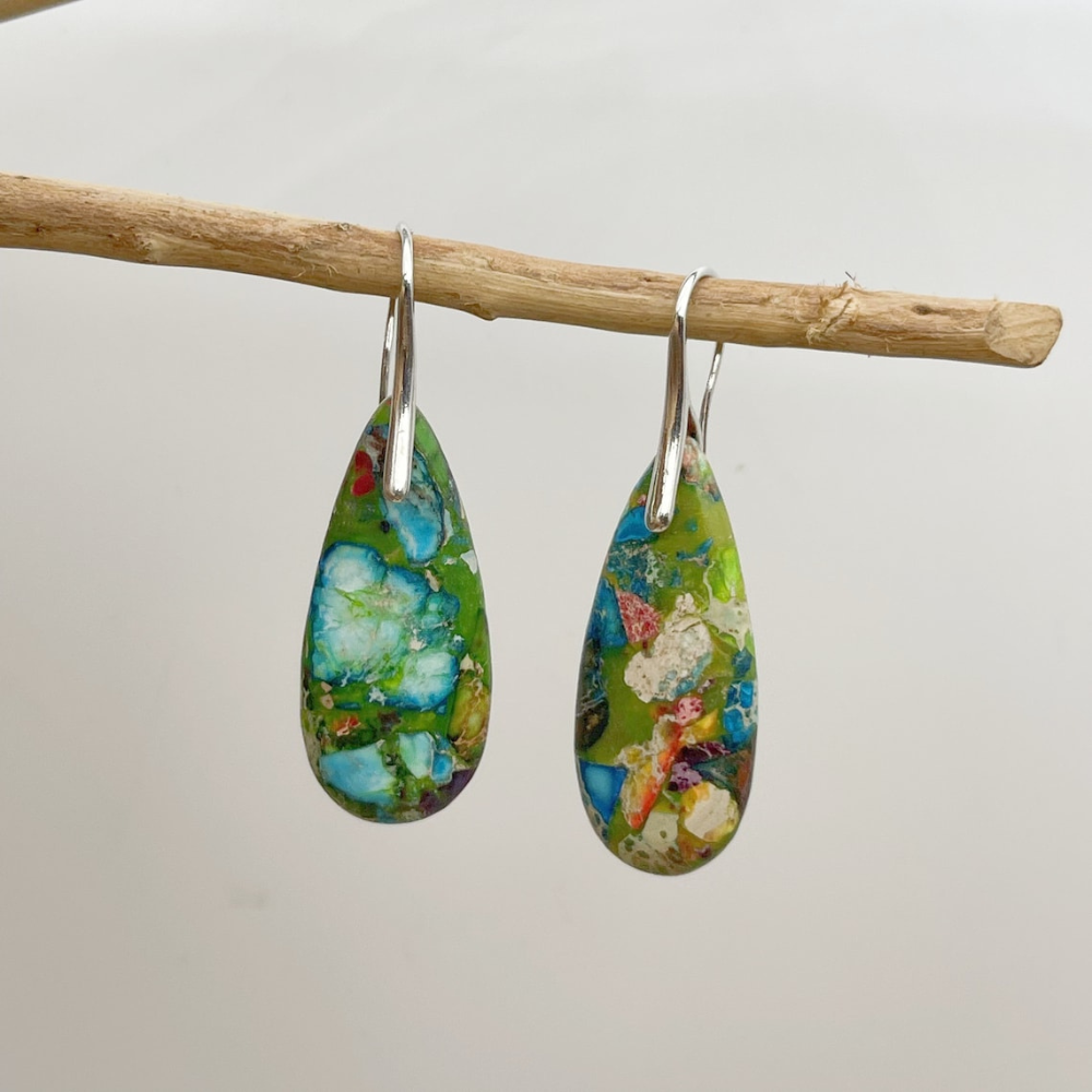 Mieke earrings - Natural stones from marine sediments