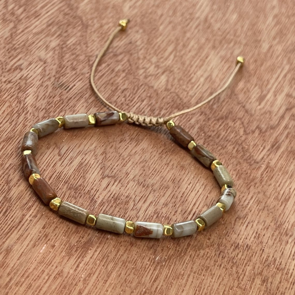 Adriana bracelet - natural jasper in boho style