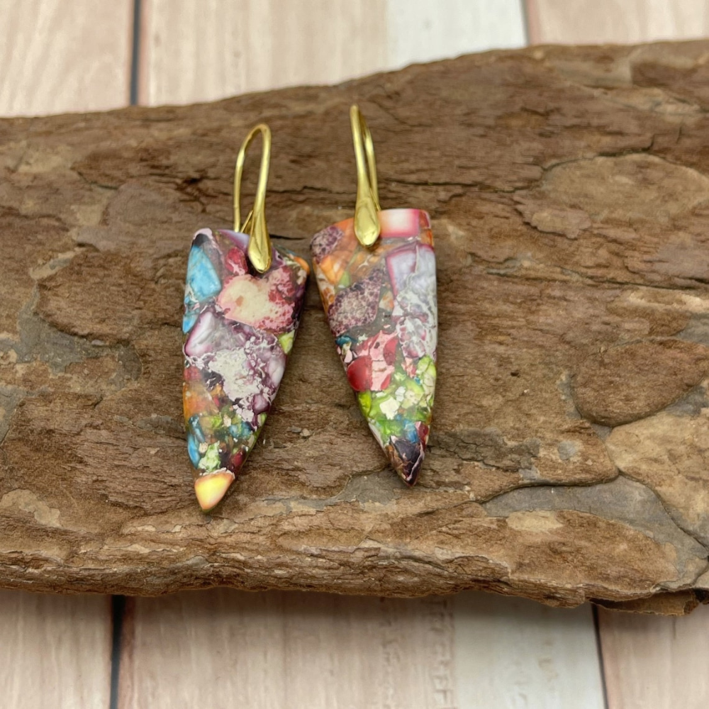 Thirza earrings - Natural sedimentary stone from the Red Sea