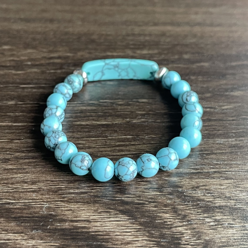 Mathilde meditation bracelet - Natural turquoise stone