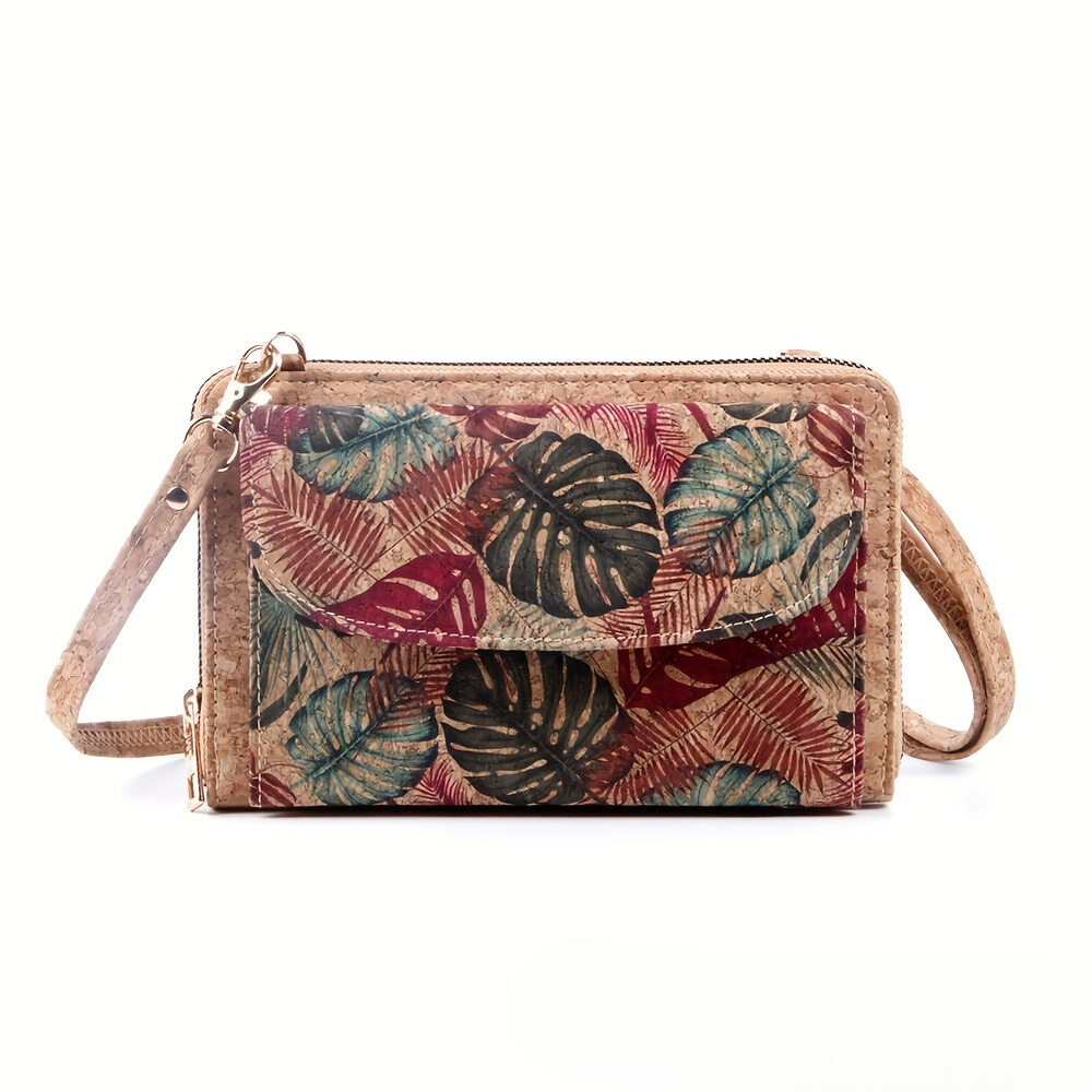 Fleur collection by Inge - cork bag with ethnic floral print