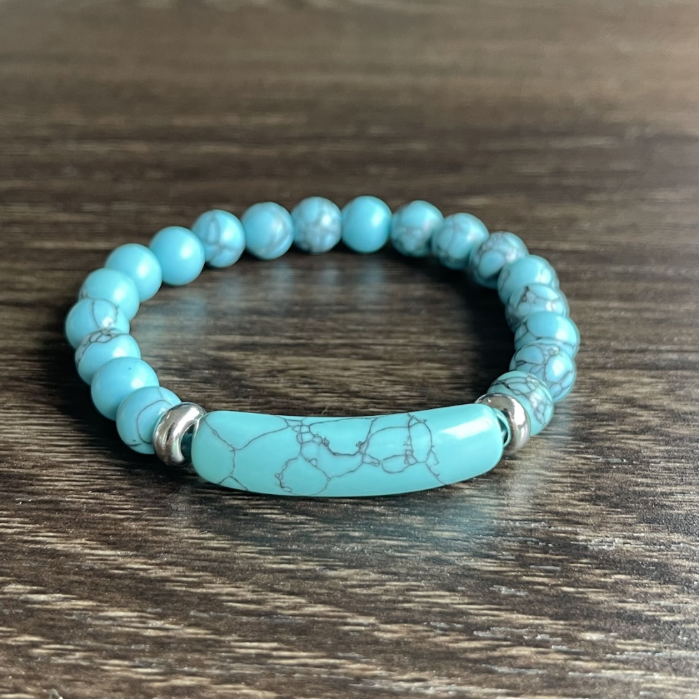 Mathilde meditation bracelet - Natural turquoise stone