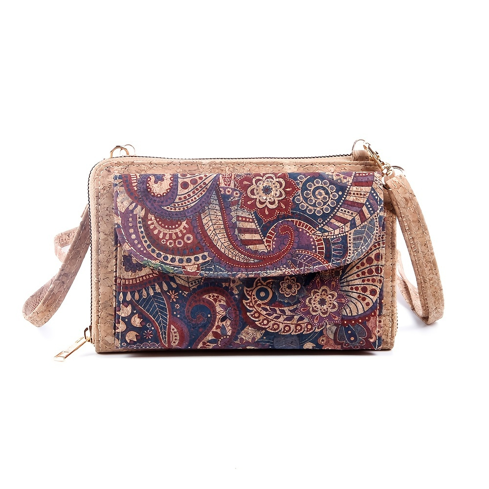 Lisanne Collection - Korktasche mit Paisley-Motiv