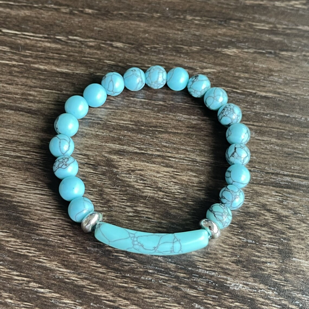 Mathilde meditation bracelet - Natural turquoise stone