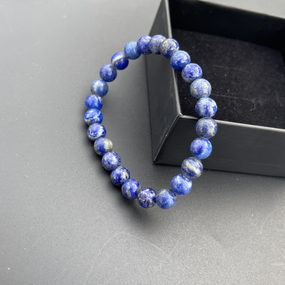 Mantra-Armband - Lapislazuli Natursteine