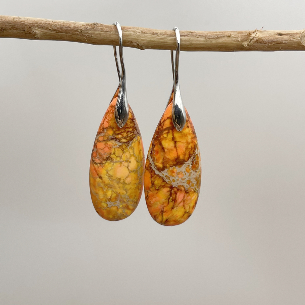 June earrings - Natural stones from marine sediments