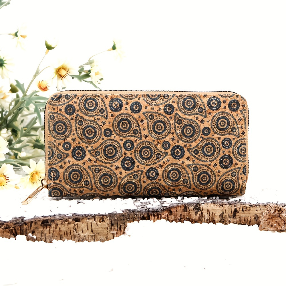 Rose Collection: long boho style cork wallet