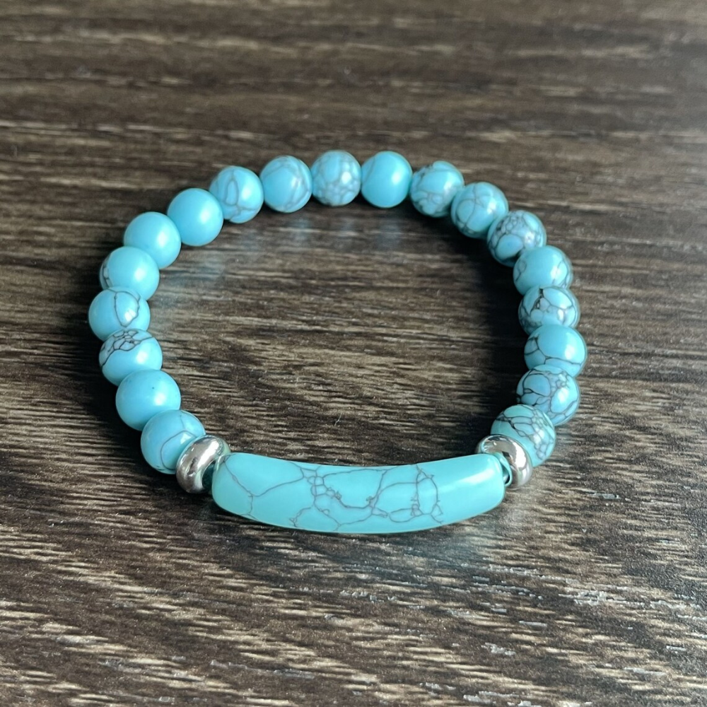 Mathilde meditation bracelet - Natural turquoise stone