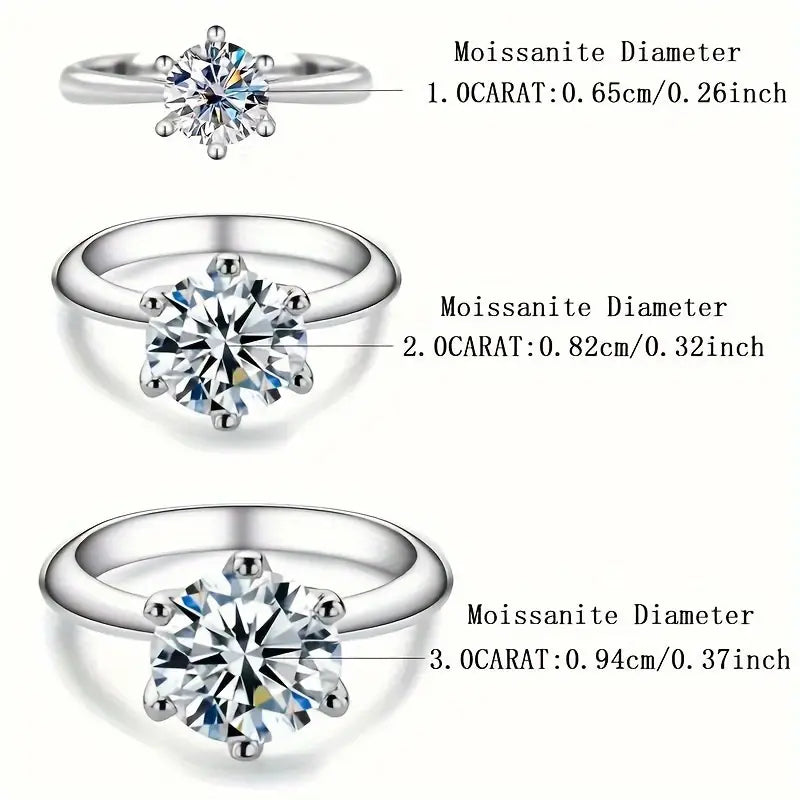 Muttertagsgeschenk &amp; 3/5 Karat Moissanit-Diamantring