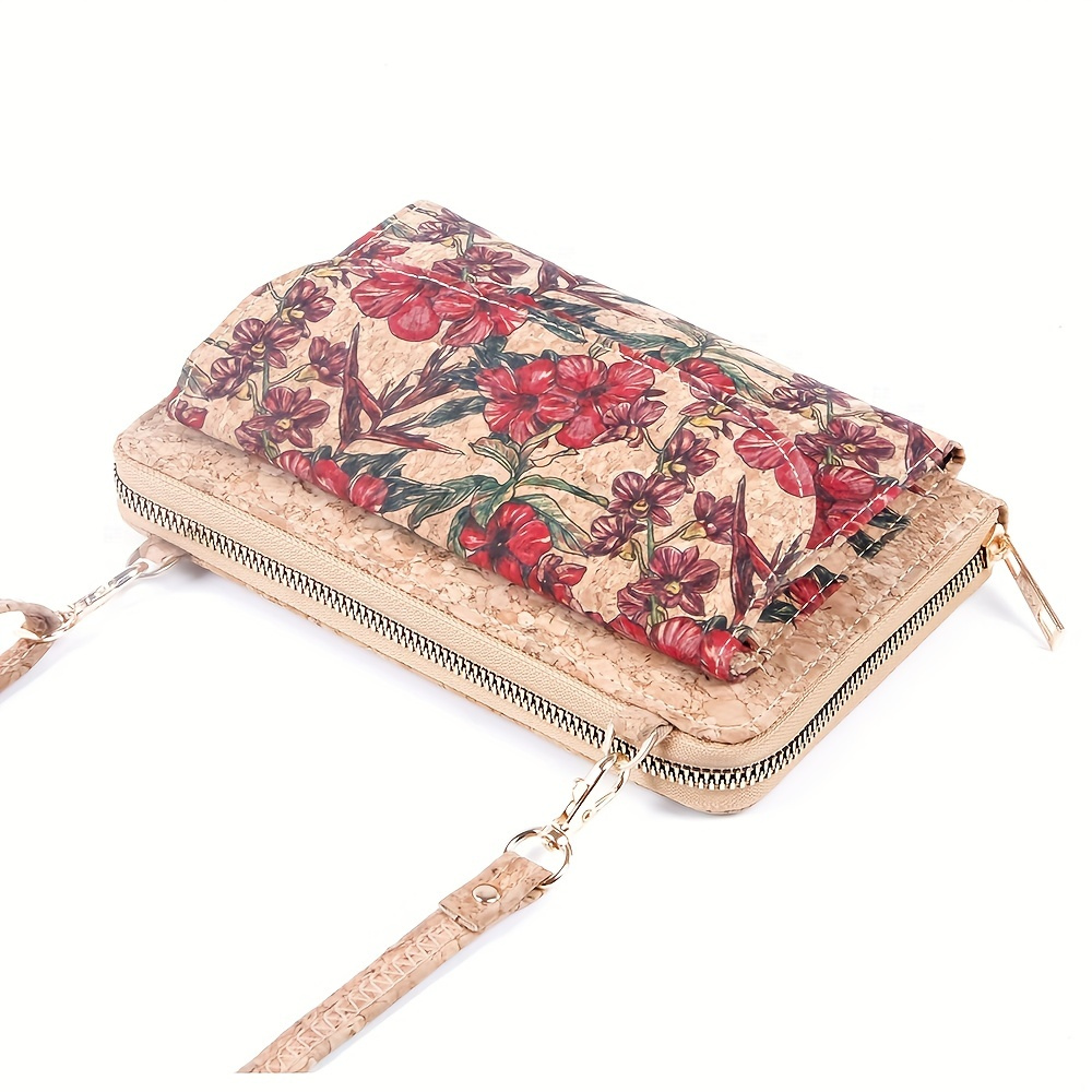 Fleur collection by Inge - cork bag with ethnic floral print