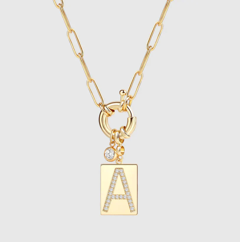 Letter pendant necklace