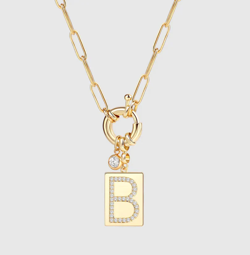 Letter pendant necklace