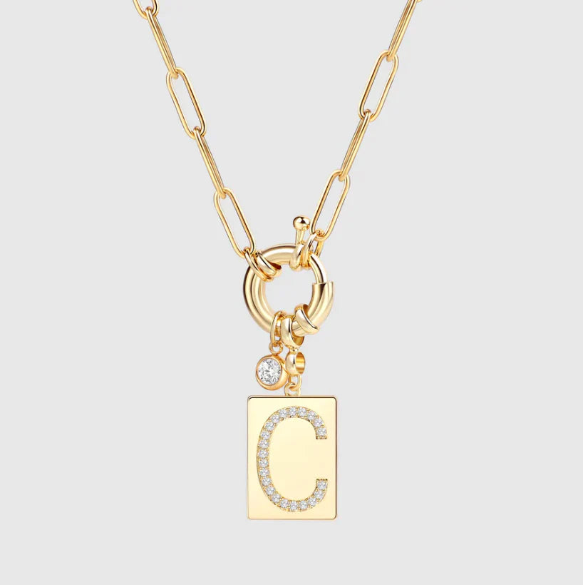 Letter pendant necklace