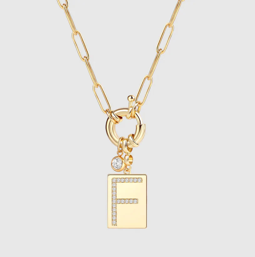 Letter pendant necklace