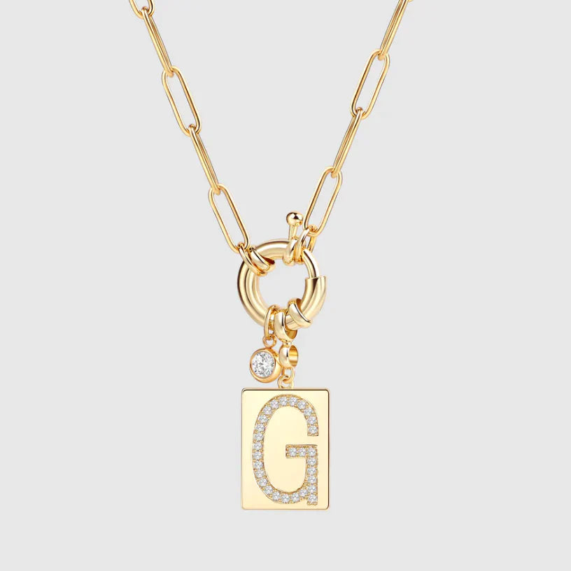 Letter pendant necklace