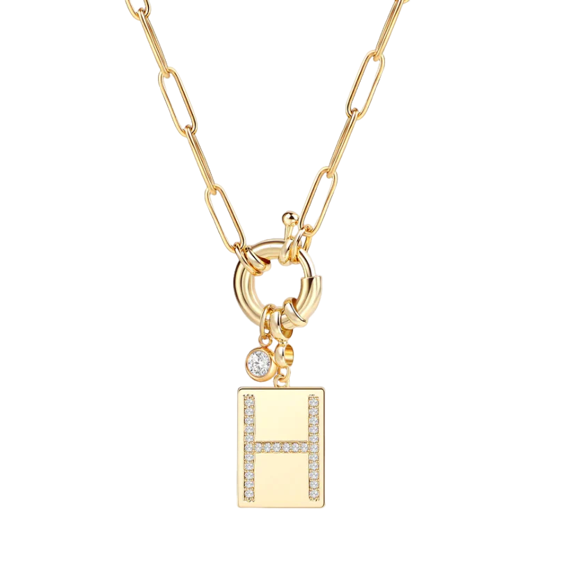 Letter pendant necklace