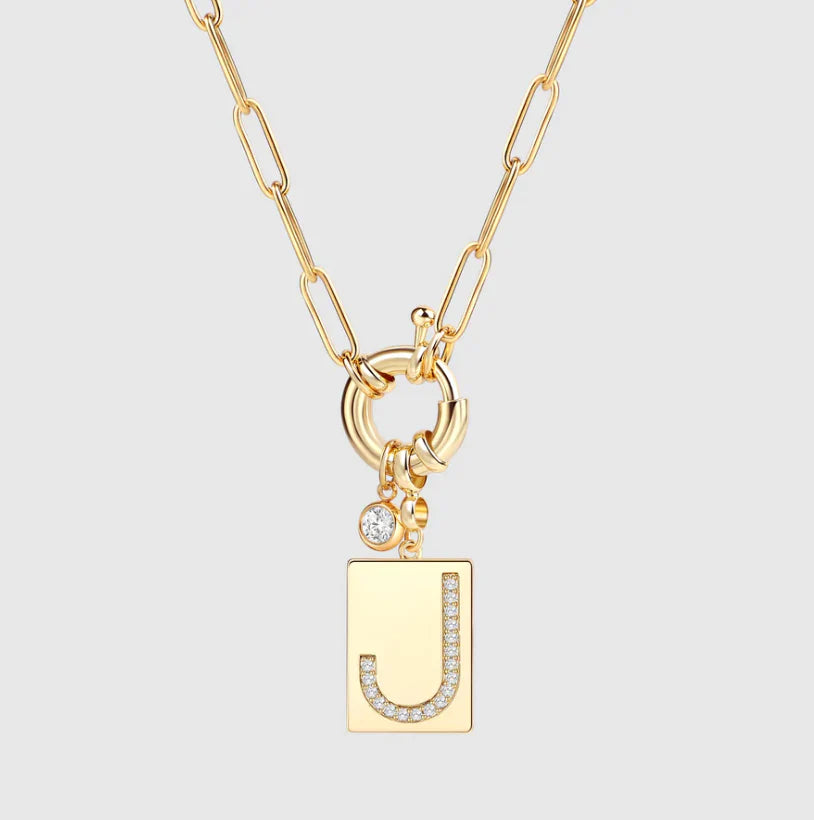 Letter pendant necklace