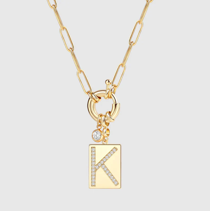 Letter pendant necklace