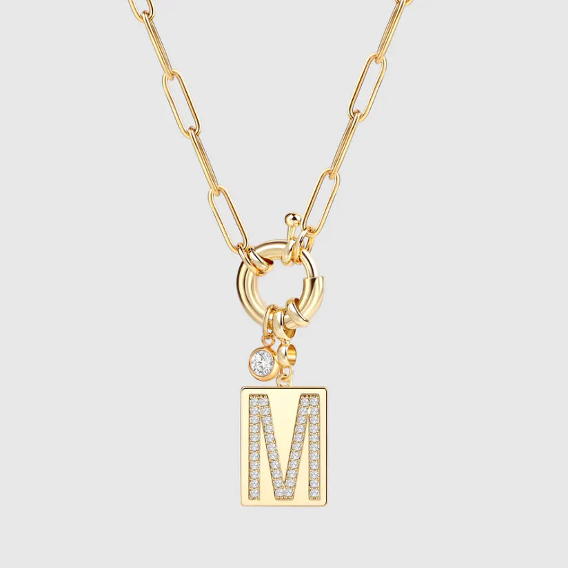 Letter pendant necklace