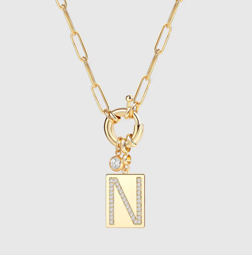 Letter pendant necklace