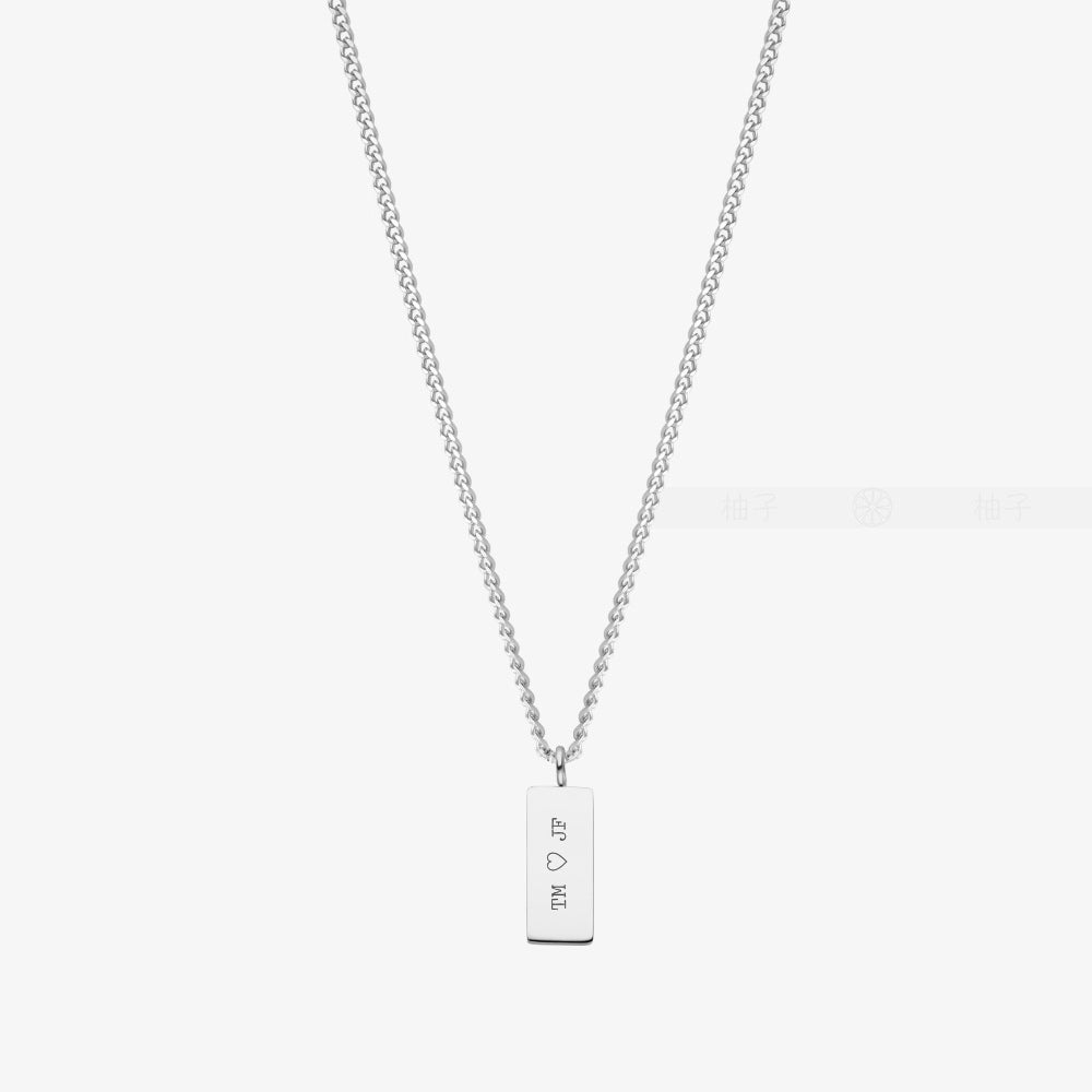 Custom designed long engraved diy necklace