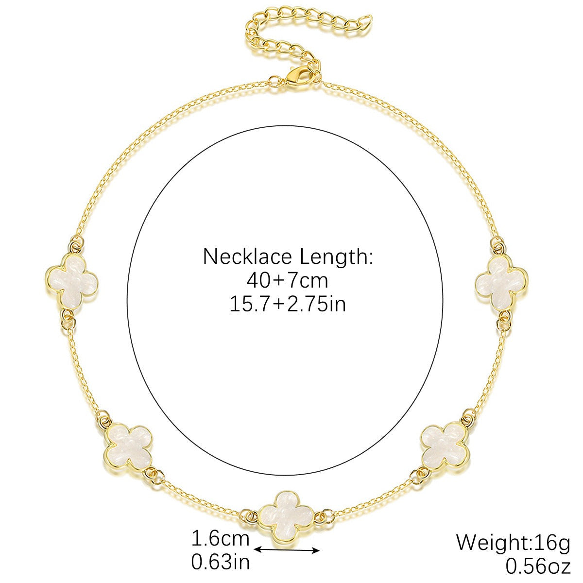 Light Luxury Niche Haute Clover Collarbone Chain