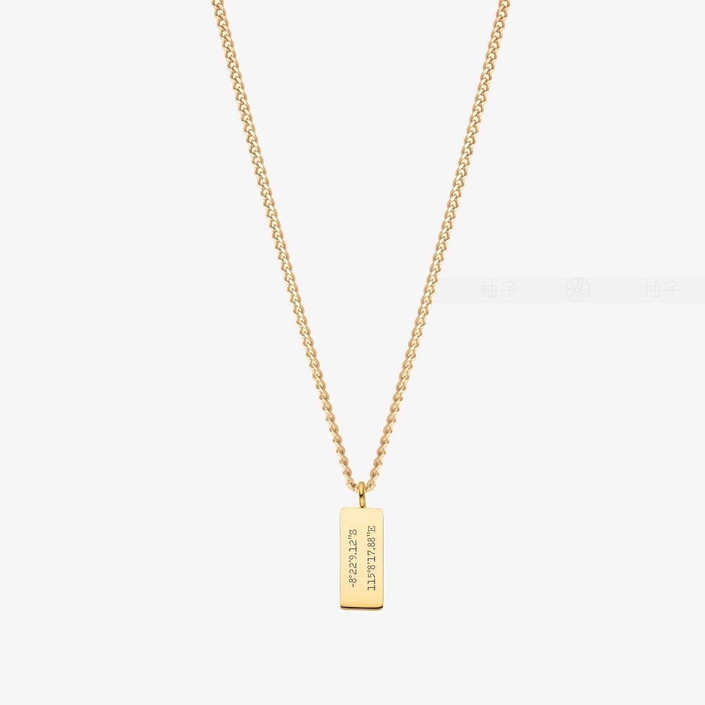 Custom designed long engraved diy necklace