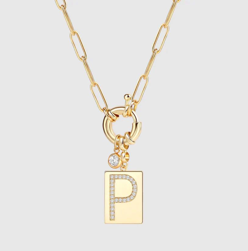 Letter pendant necklace