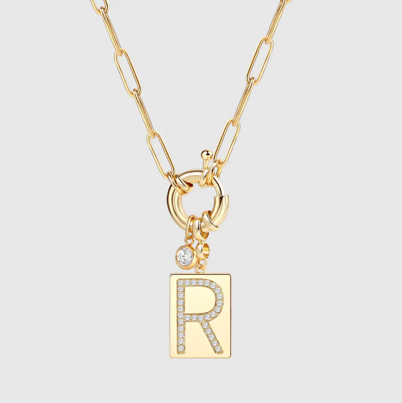 Letter pendant necklace