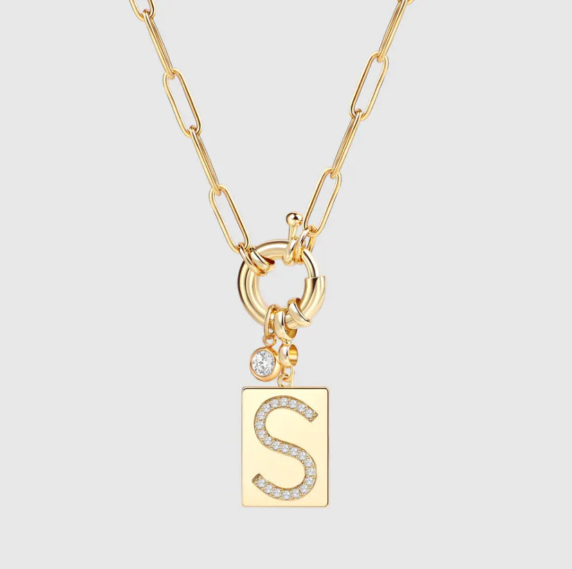 Letter pendant necklace