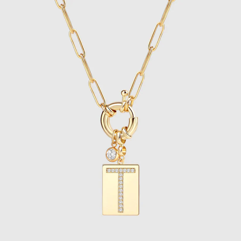 Letter pendant necklace