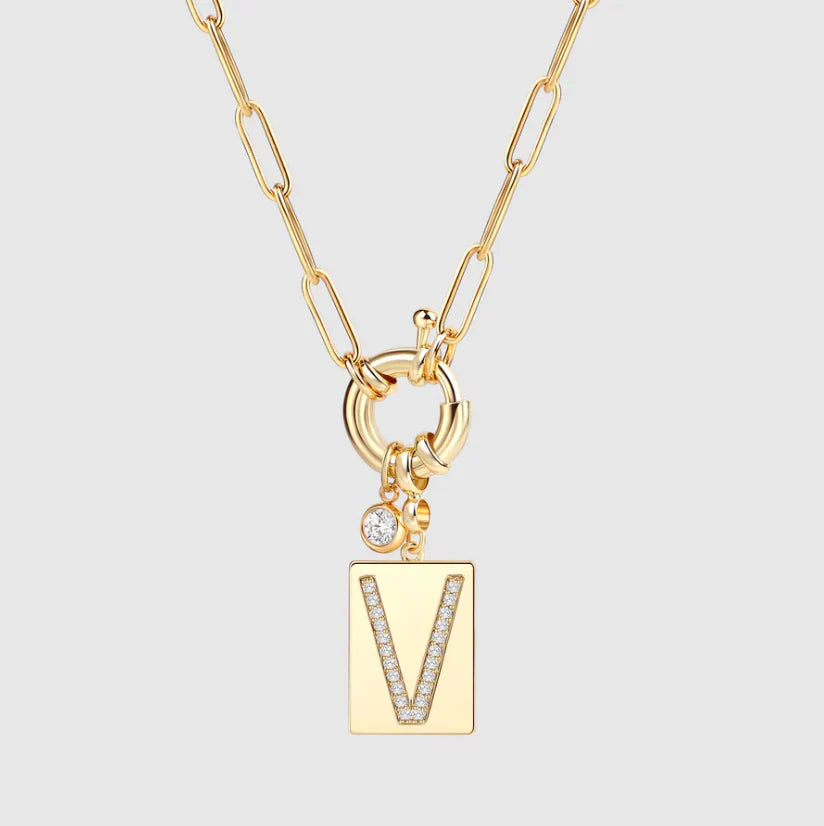 Letter pendant necklace