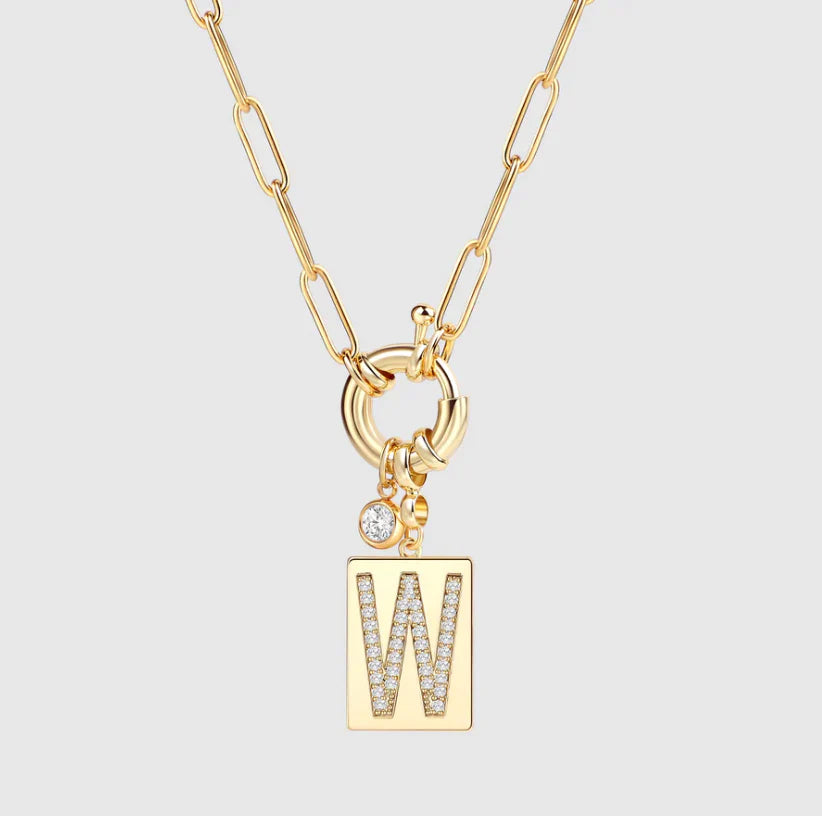 Letter pendant necklace