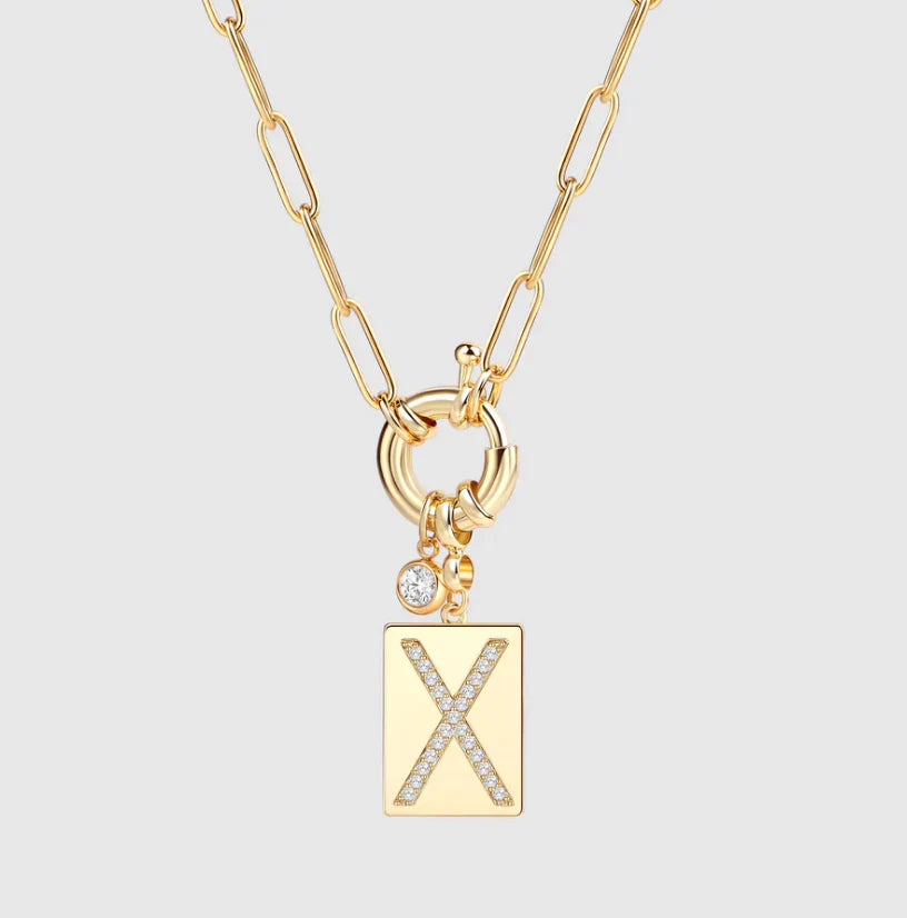 Letter pendant necklace