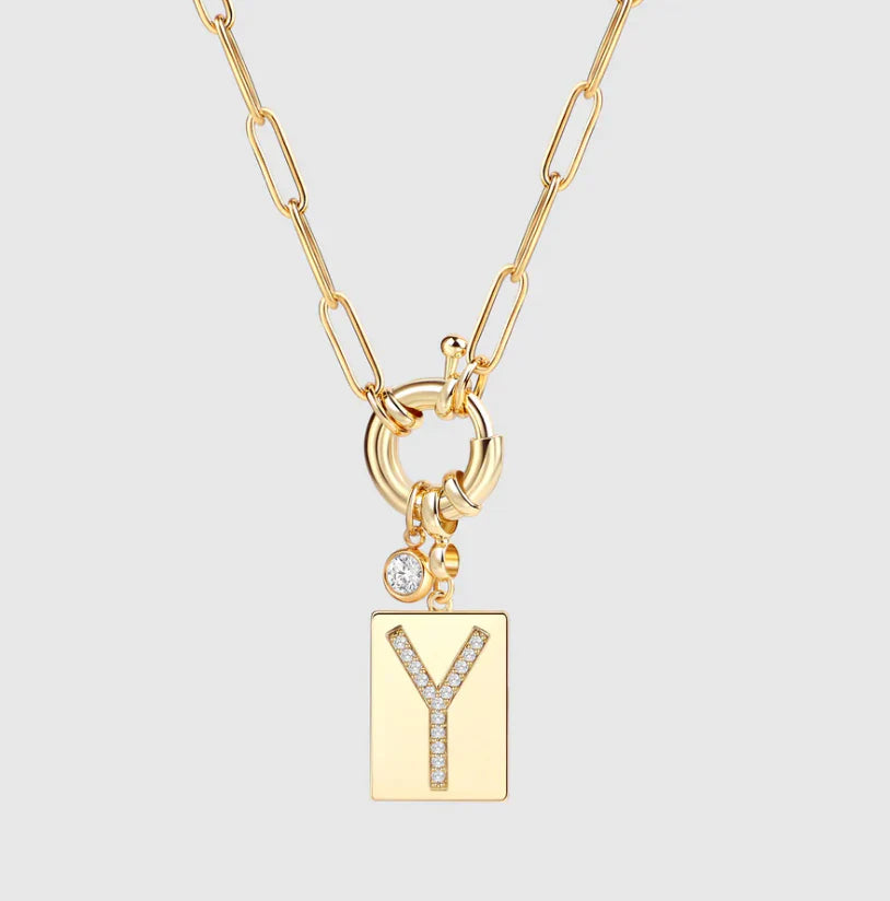 Letter pendant necklace