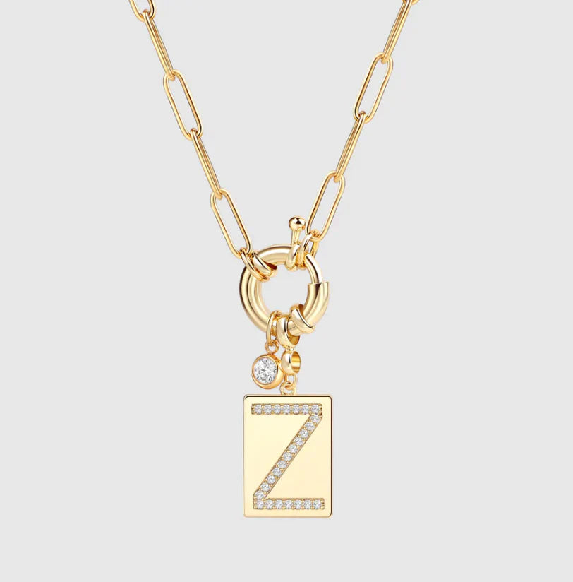 Letter pendant necklace