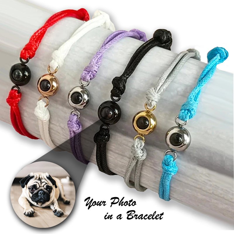 Photo Projection Rope Bracelet with Eyeball Charm